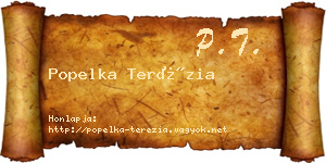 Popelka Terézia névjegykártya